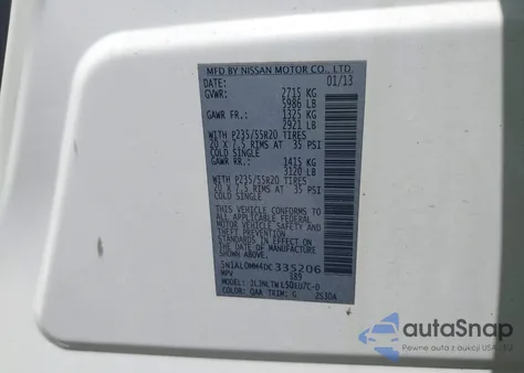 2013 Infiniti Jx35 из США, поврежденный, VIN 5N1AL0MM4DC335206